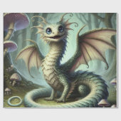 Papier Cadeau Dragon Jabberwocky Cute Imaginaire Créature Art (Plat)