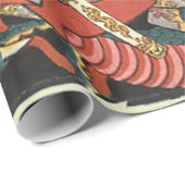 Papier Cadeau Dragon japonais traditionnel vintage (Coin rond)