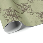 Papier Cadeau Dragon mythique (Coin rond)