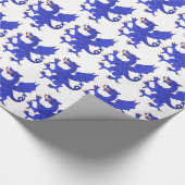 Papier Cadeau Dragon Rampant Azure (Coin)