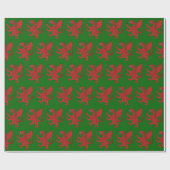 Papier Cadeau Dragon Rampant Gules (Plat)