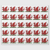 Papier Cadeau Dragon rouge du Pays de Galles (Plat)