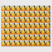 Papier Cadeau Dragon sur le ciel ardent (Plat)