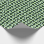 Papier Cadeau Dragon Vert Menthe Miroir (Coin)