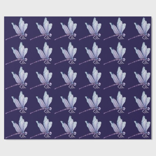 Papier Cadeau Dragonflies pourpre (Plat)