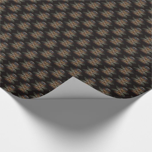 Papier Cadeau Dragonfly Abstract (Coin)