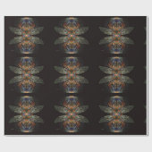 Papier Cadeau Dragonfly Abstrait (Plat)