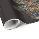 Papier Cadeau Dragonfly Abstrait (Coin rond)