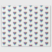 Papier Cadeau Dragonfly en arc-en-ciel (Plat)