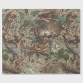 Papier Cadeau Dragonfly Marsh Cattail Lily French Wetland Ornat (Plat)