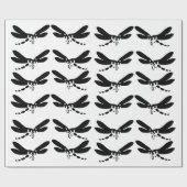 Papier Cadeau Dragonfly silhouette nature insecte Art (Plat)