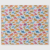 Papier Cadeau Dragons Colorés (Plat)