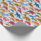 Papier Cadeau Dragons Colorés (Coin)