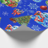 Papier Cadeau Dragons de Noël (Coin)