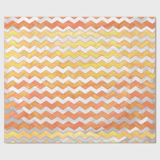 Papier Cadeau Dragons Oeil Orange Chevron Motif (Plat)