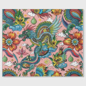 Papier Cadeau Dragons Rainbow Custom Motif (Plat)