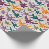 Papier Cadeau Dragons volants et nuages (Coin)