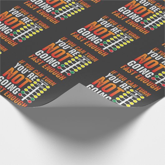 Papier Cadeau Dragster Dire Race car Driver Skill Drag Racing (Coin)