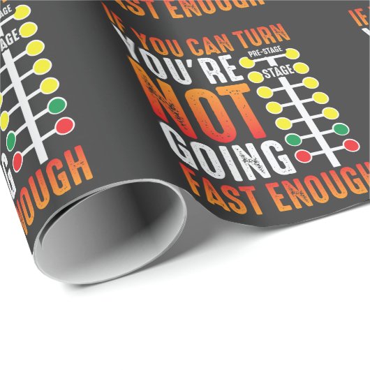 Papier Cadeau Dragster Dire Race car Driver Skill Drag Racing (Coin rond)