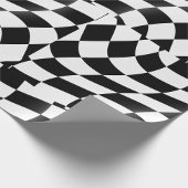 Papier Cadeau Drapeau À damiers noir et blanc