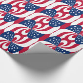 Papier Cadeau Drapeau à noeud papillon étoilé (Coin)
