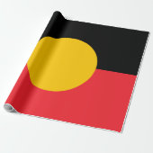Papier Cadeau Drapeau aborigène australien (Déroulé)