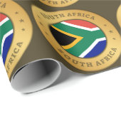 Papier Cadeau Drapeau Afrique du Sud (Coin rond)