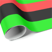 Papier Cadeau Drapeau afro-américain (Coin rond)