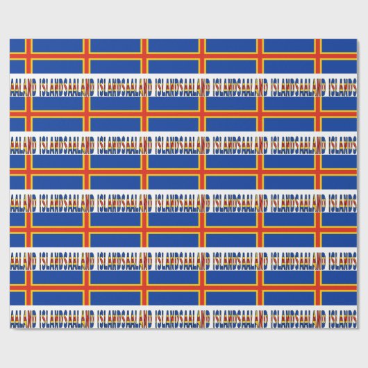 Papier Cadeau Drapeau Ålander (Plat)