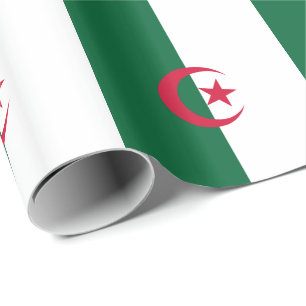 Papier Cadeau Drapeau algérien patriotique