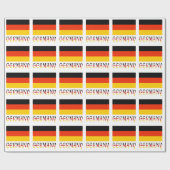Papier Cadeau Drapeau allemand et Allemagne (Plat)