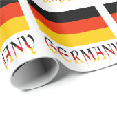 Papier Cadeau Drapeau allemand et Allemagne (Coin rond)