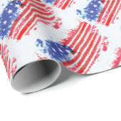 Papier Cadeau drapeau américain (Coin rond)