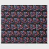 Papier Cadeau Drapeau américain (Plat)