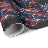 Papier Cadeau Drapeau américain (Coin rond)