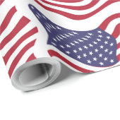 PAPIER CADEAU DRAPEAU AMÉRICAIN (Coin rond)