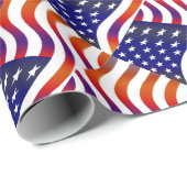Papier Cadeau Drapeau américain (Coin rond)