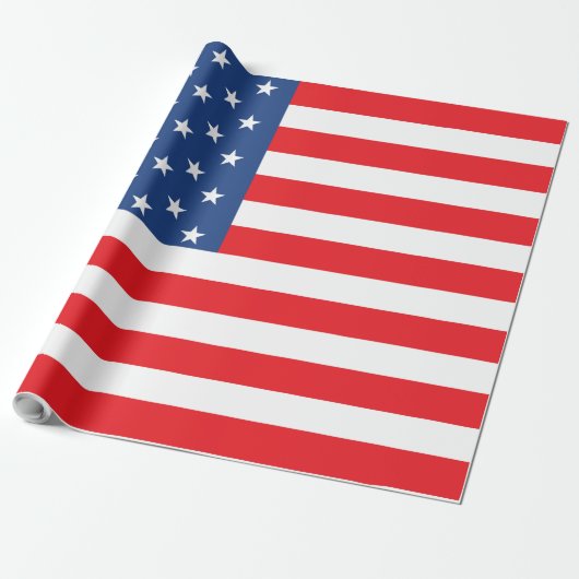 Papier Cadeau Drapeau américain (Déroulé)