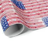Papier Cadeau Drapeau américain (Coin rond)