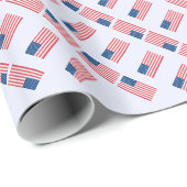 Papier Cadeau Drapeau américain (Coin rond)