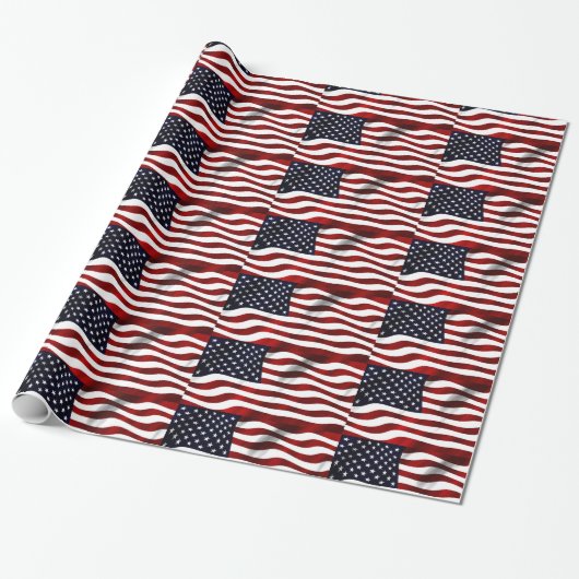 Papier Cadeau Drapeau américain (Déroulé)