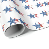 Papier Cadeau Drapeau américain (Coin rond)