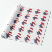 Papier Cadeau Drapeau américain (Déroulé)