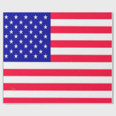 Papier Cadeau Drapeau américain 4 juillet (Plat)