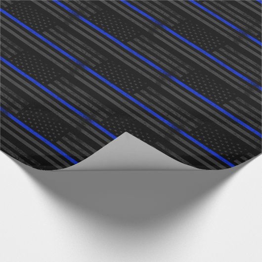 Papier Cadeau Drapeau américain affligé par obscurité de style (Coin)