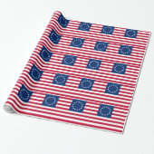 Papier Cadeau Drapeau américain Betsy Ross (Déroulé)