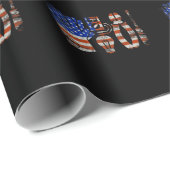 Papier Cadeau Drapeau américain Electricien (Coin rond)