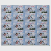 Papier Cadeau Drapeau américain et aigle en vol 4 juillet (Plat)