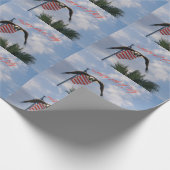 Papier Cadeau Drapeau américain et aigle en vol 4 juillet (Coin)