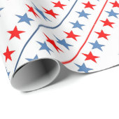 Papier Cadeau drapeau américain-étoiles-arrière - plan (Coin rond)